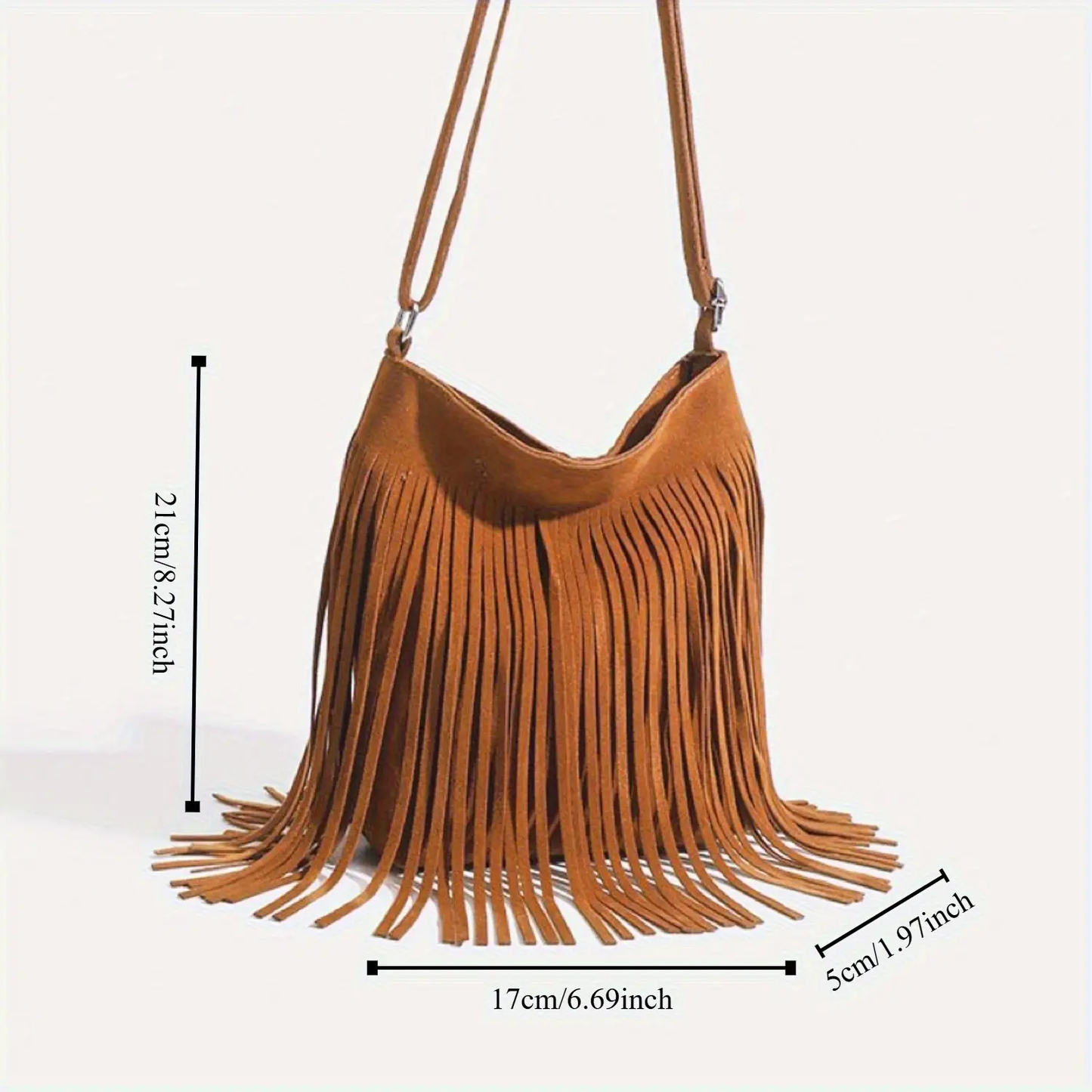 Fall Fashionista 3-Piece Set: Fringe Crossbody Bag + Cowboy Boot Earrings + Makeup Sponges