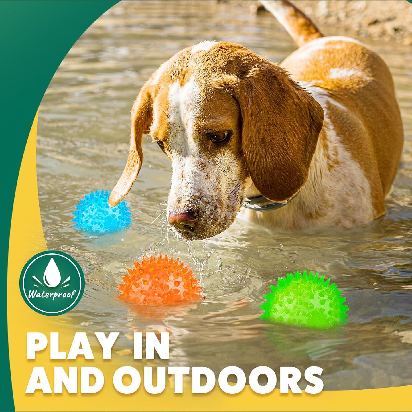 2.6” Squeaky Interactive Dog Balls for Puppy Teething Chew Toys for Small Dogs for Clean Teeth and Training