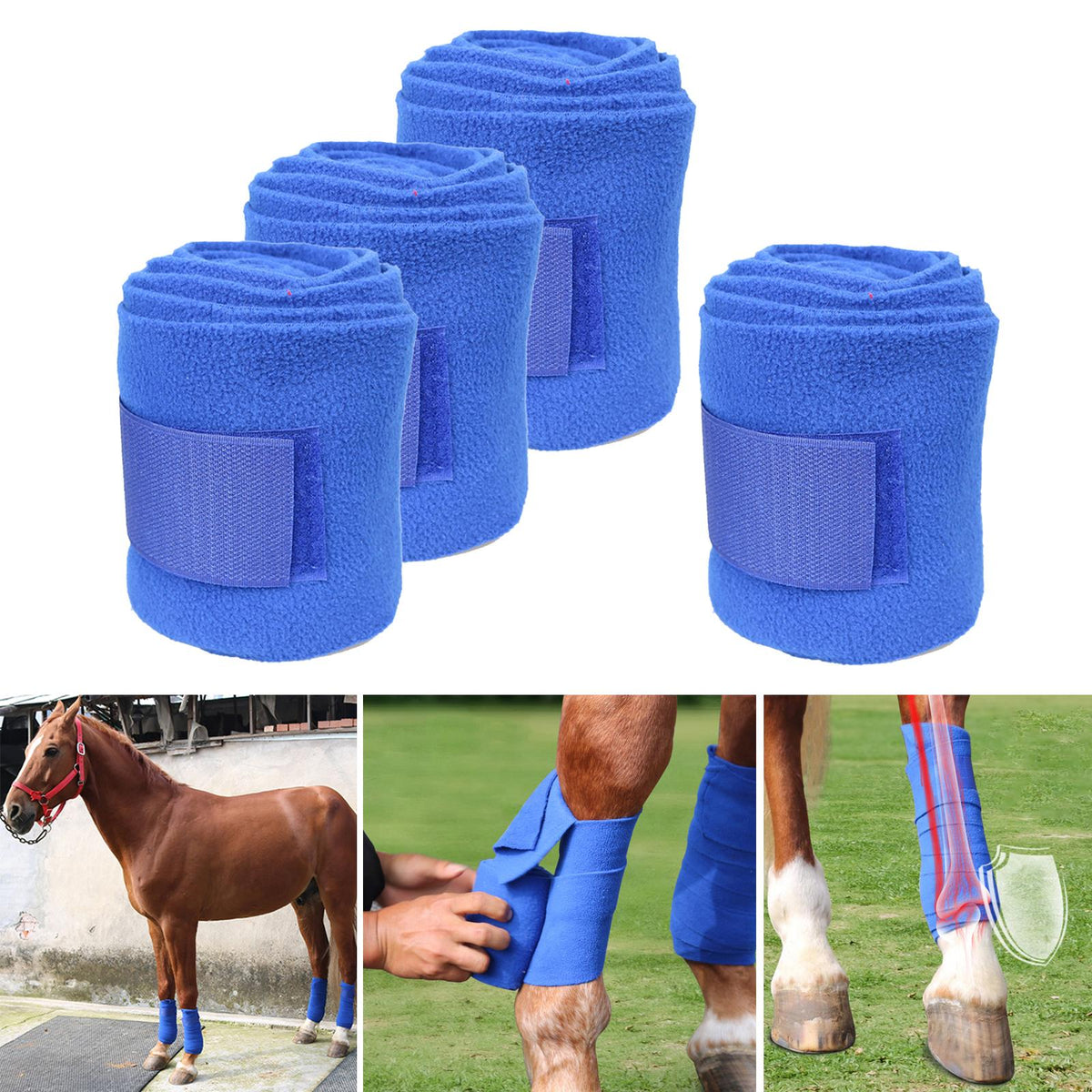 Deluxe Equestrian Fleece Straps for Racing and Riding