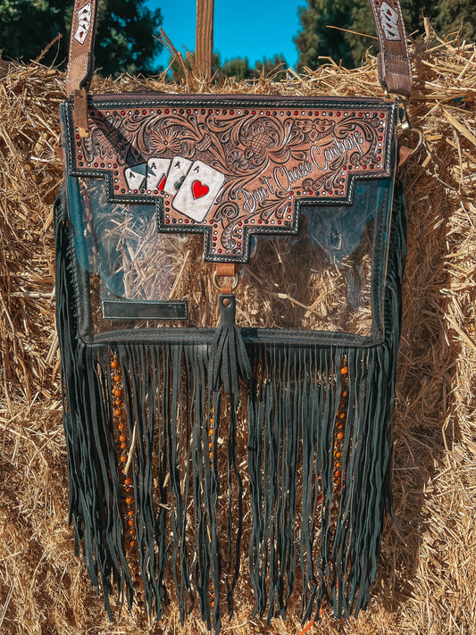 Don’t Chase Cowboys Clear Bag by Beth Marie Exclusive
