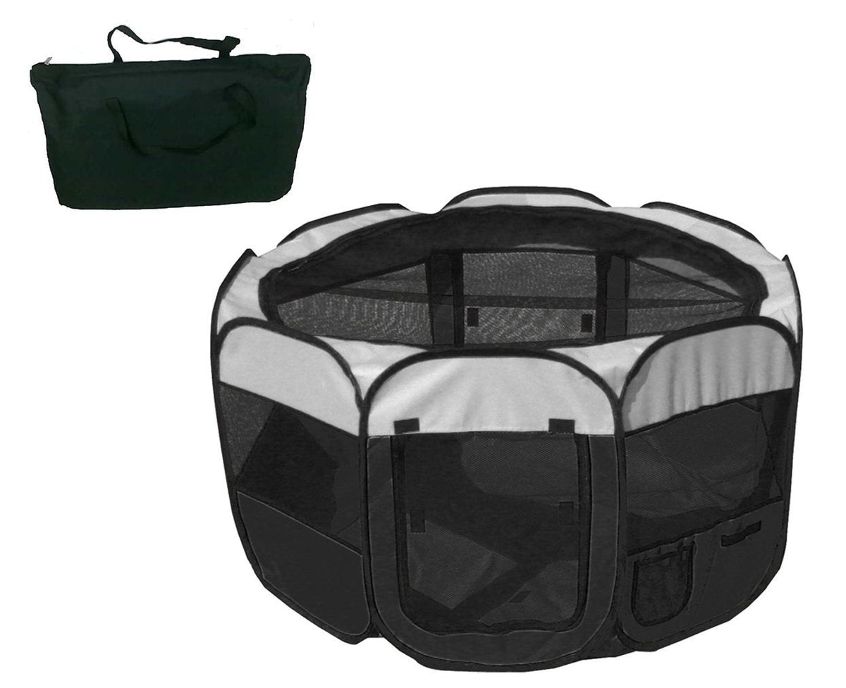 Pet Life ® 'All-Terrain' Lightweight Easy Folding Wire-Framed Collapsible Travel Pet Dog Playpen crate