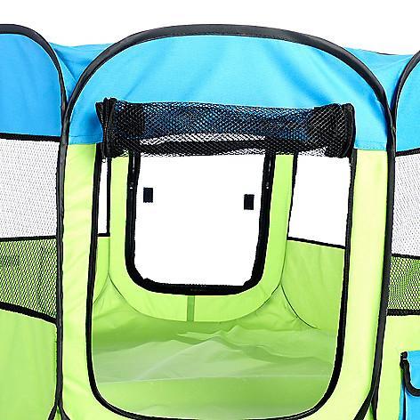 Pet Life ® 'All-Terrain' Lightweight Easy Folding Wire-Framed Collapsible Travel Pet Dog Playpen crate