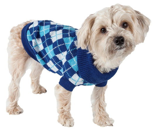 Pet Life 'Argyle Style' Ribbed Knitted Fashion Designer Dog Sweater