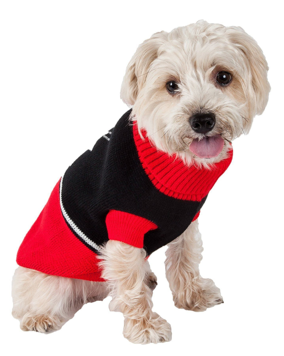 Pet Life ® Snow Flake Cable-Knitted Ribbed Fashion Turtle Neck Dog Sweater
