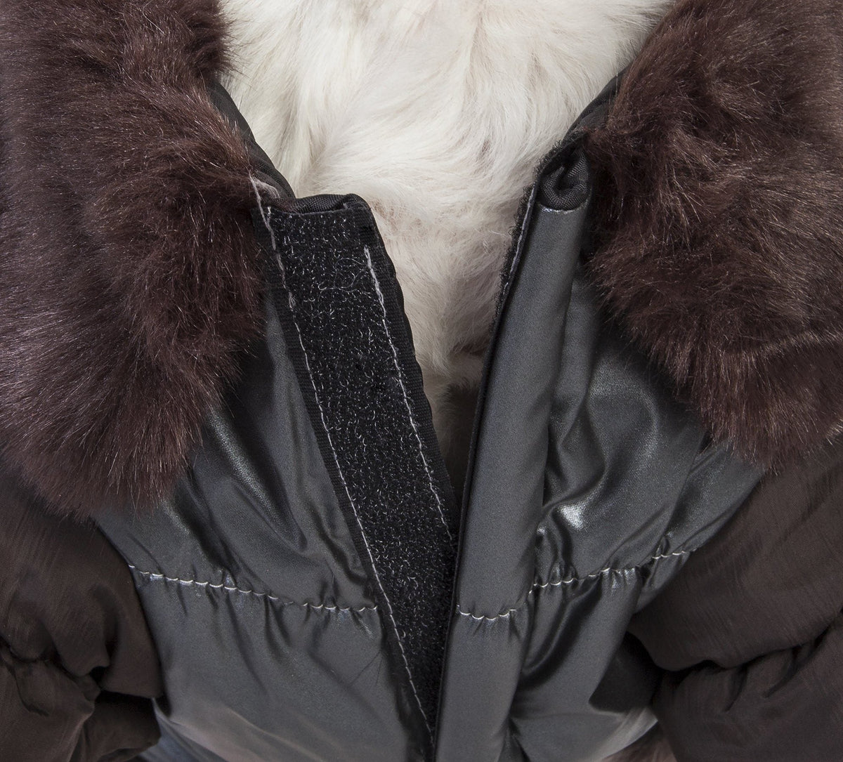 Track-Collared' Metallic Ultra Fur 3M Insulated Pet Dog Jacket