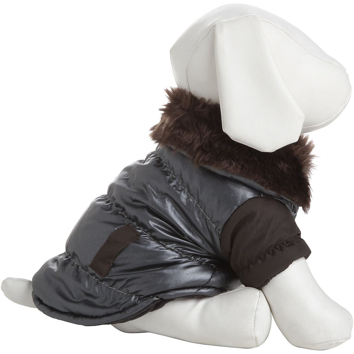 Track-Collared' Metallic Ultra Fur 3M Insulated Pet Dog Jacket