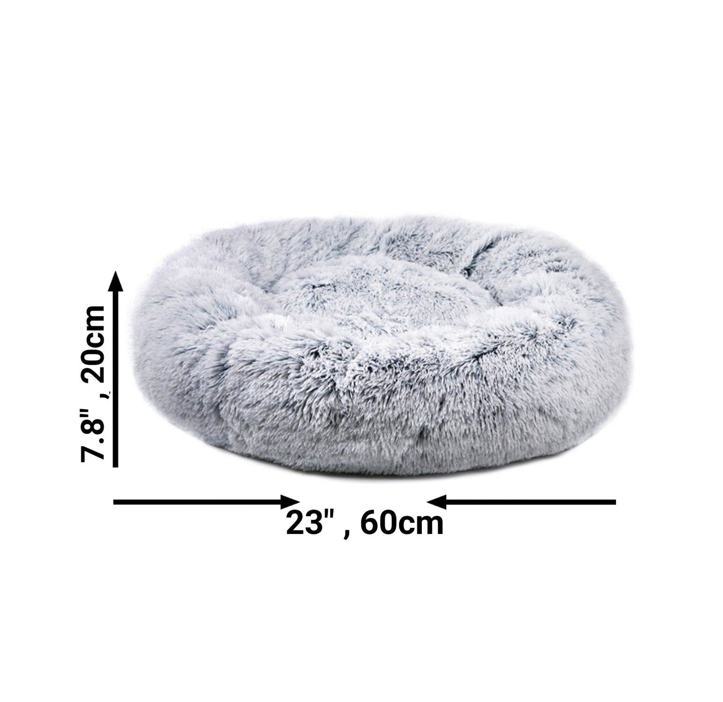 28" Ortho Plush® Pet Bed - Snowflake White Two Tone