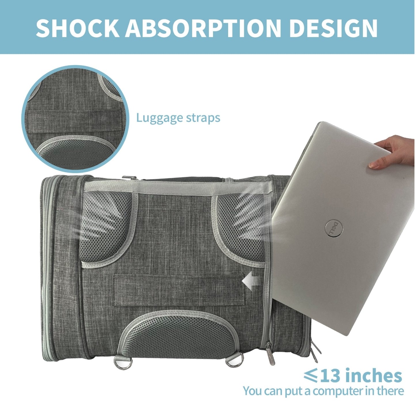 Monterey Series Airline Compliant Horizontal Backpack Pet Carrier