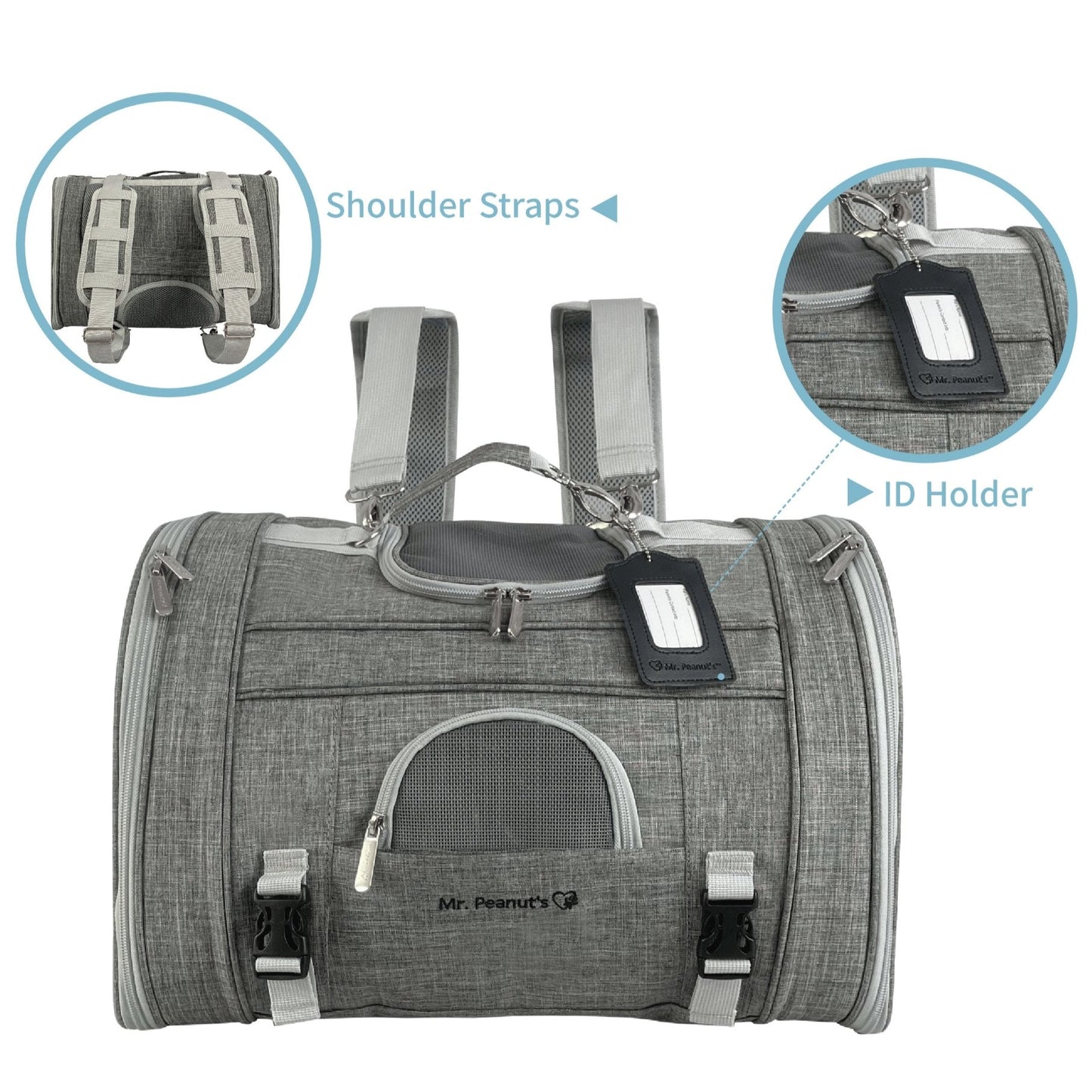Monterey Series Airline Compliant Horizontal Backpack Pet Carrier