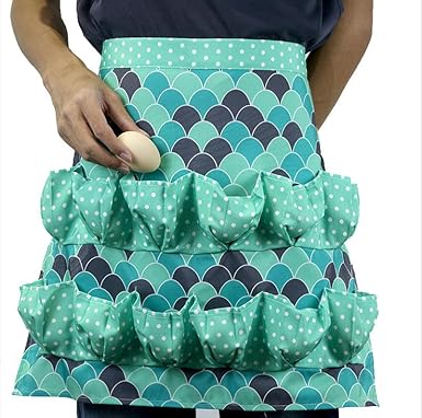 12 Pockets Egg Apron Veggie Fruits Collecting Gathering Holding for Chicken Duck Goose Eggs