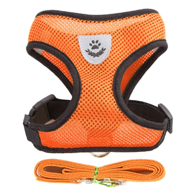 Cat Dog Harness Vest Walking Lead Adjustable Leash